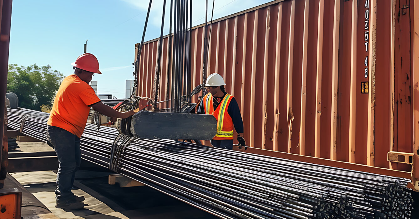 man-is-working-container-with-steel-bars