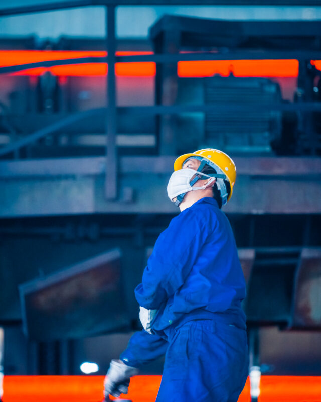 interior view of a steel factory